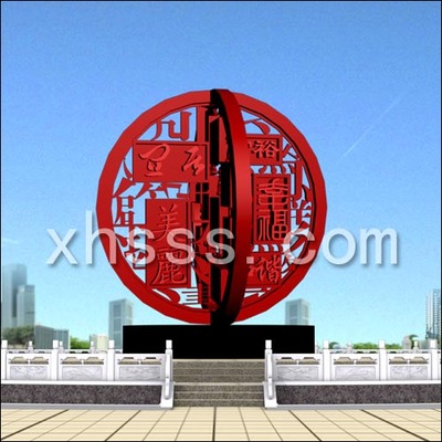 不锈钢雕塑-缕空圆